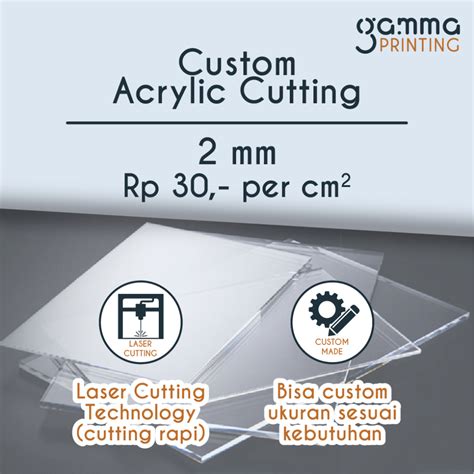 Jual Akrilik 2 Mm Custom Laser Cutting Marga Cipta Potongan Acrylic