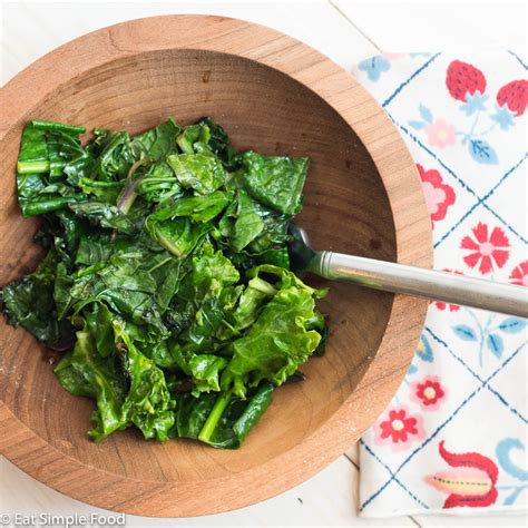 Cut (or tear) the kale into approximately one inch pieces. Delicious and Easy Sauteed Kale Recipe and Video - Eat ...