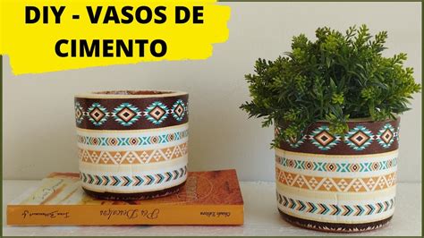 Diy Como Fazer Decoupagem Em Vasinhos De Cimento Ideia Facil E