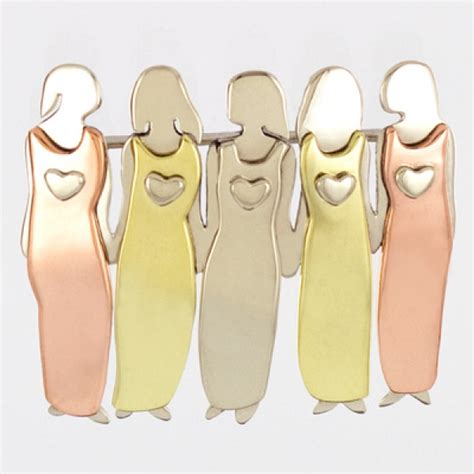 Five Sisters Or 5 Best Friends Pin Fashion Jewelry