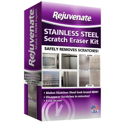 You'll never have to live with scratched up stainless steel appliances ever again! REJUVENATE Stainless Steel Scratch Eraser Kit Scuffs Gauges Appliances Remover 678408053708 | eBay