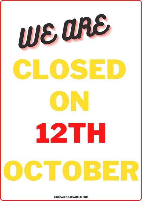 Closed For Columbus Day Images Design Corral