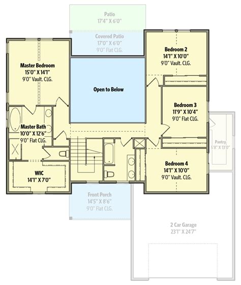 New American Home Plan With Home Office And Guest Bedroom 95128rw