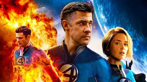 John Krasinski And Emily Blunt Fantastic Four Fan Poster Used In Disney