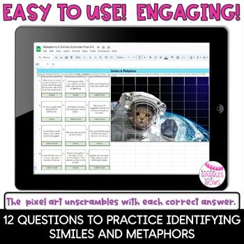 Metaphors Similes Digital Activity Scramble Pixel Art Tpt