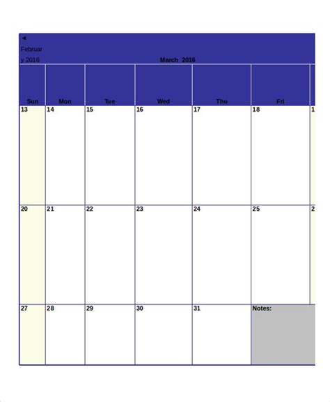 Monthly Calendar 19 Free Word Pdf Documents Download