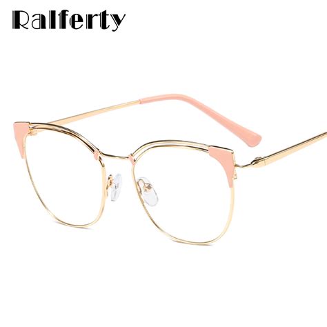 Ralferty Cat Eye Glasses Frame Women Eyeglasses Optical Myopia Glasses
