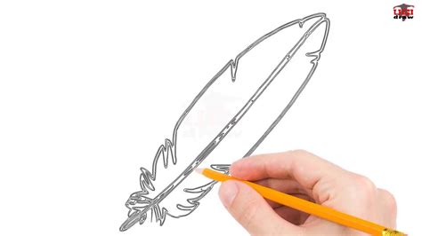 How To Draw A Feather Pen Easy