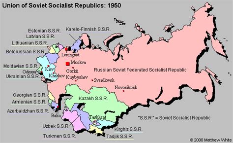 Map Union Of Soviet Socialist Republics