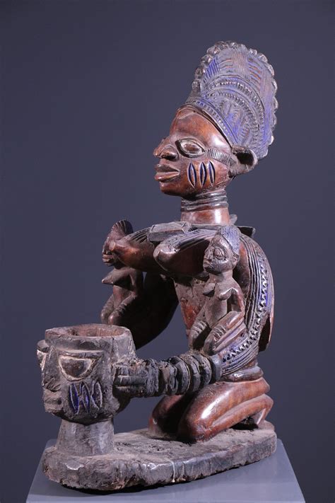 Porteuse De Coupe Yoruba 8622 Statues Africaines Yoruba Art Africain