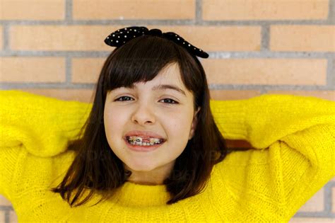Portrait Of A Girl With Braces On Her Teeth Mgof04240