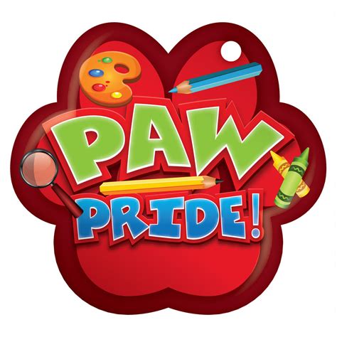 Artistic Paw Pride School Spirit Brag Tags