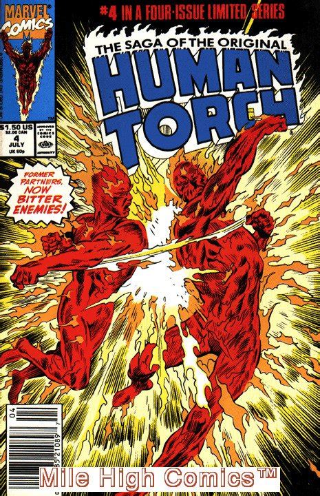 Saga Of The Original Human Torch 1990 Series 4 Newsstand Near Mint