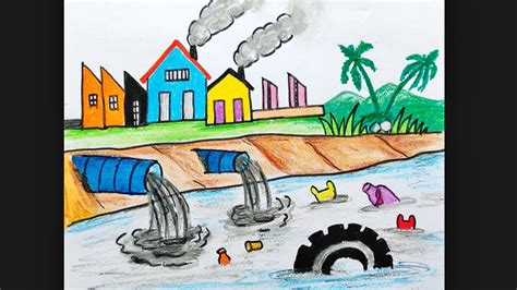 Water Pollution Drawing