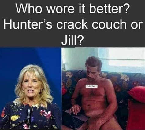 Wow Jill Bidens Dress Looks Exactly Like Hunter Bidens Crack Couch