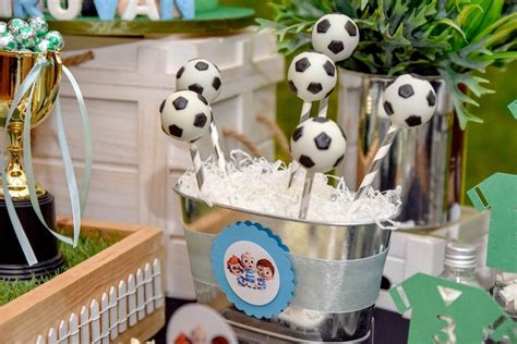 Comes with free cupcakes too! Kara's Party Ideas Cocomelon & Soccer Birthday Party ...