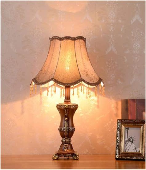 Wftd European Style Table Lamp Fabric Bedside Lamp Handmade Victorian