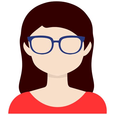 Female Avatar With Glasses Free Svg
