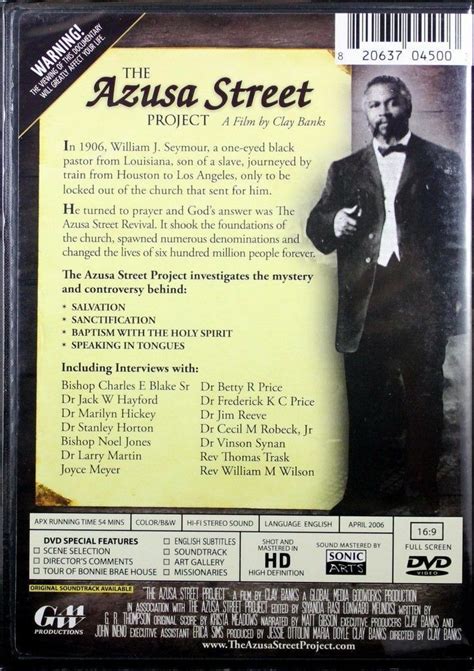 The Azusa Street Project Revival 1906 New Dvd Documentary William J Seymour 820637045003 Ebay