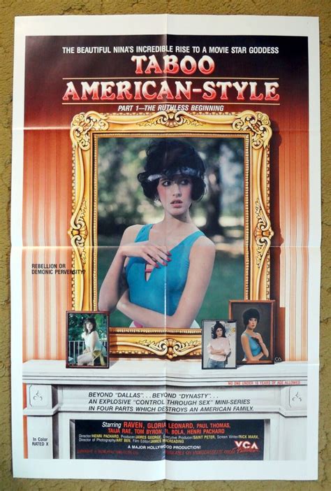 Taboo American Style Part Sexploitation Poster With Raven Gloria