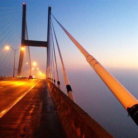 Foggy Morning Jog Over The Talmadge Bridge Good Morning From