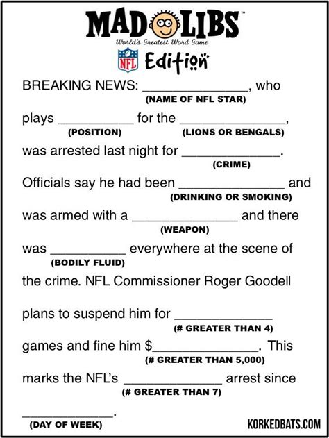 Stars Play Mad Libs Word Games Great Words Breaking News Back To