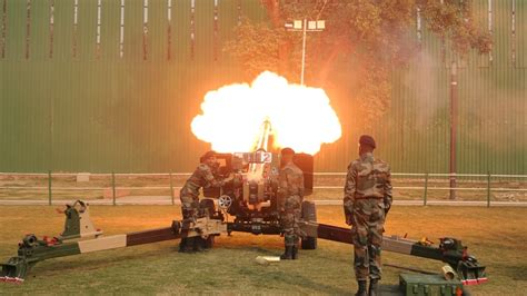 Watch In A First Indian Field Guns Used For 21 Gun Salute On Republic
