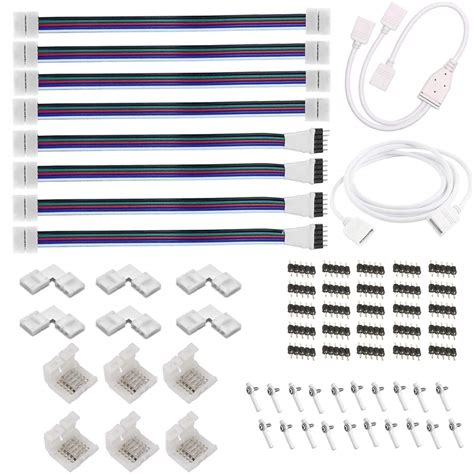 Buy 5 Pin LED Strip Light Connector Kit For 5050 RGBW 12mm Led Light 5