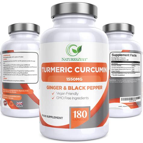 Buy Turmeric And Black Pepper S Turmeric 1550mg Complex With Ginger
