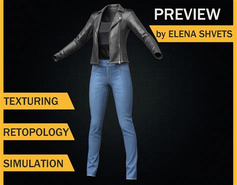 Leather Jacket Jeans And Top Marvelous Designer On Behance