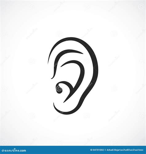 Auditory Ear Vector Icon Stock Vector Illustration Of Audial 84701002