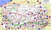 Physical Map of Pennsylvania