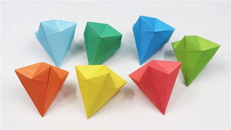 How To Make A Paper Diamond Diy Simple Origami Diamond Tutorial