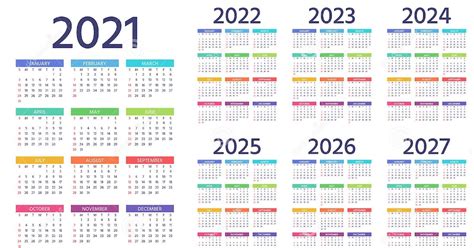 Kalender 2021 2024 5 Year Monthly Agenda 2020 2021 2022 2023