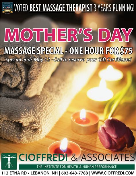 Mothers Day Massage Special Cioffredi And Associates