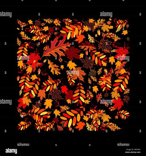 Autumn Leaves Background For Your Design Stock Vector Image And Art Alamy