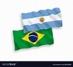 Flags brazil and argentina on a white Royalty Free Vector