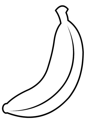 Banana Coloring Sheet B Is For Banana Coloring Page Frutas Para My