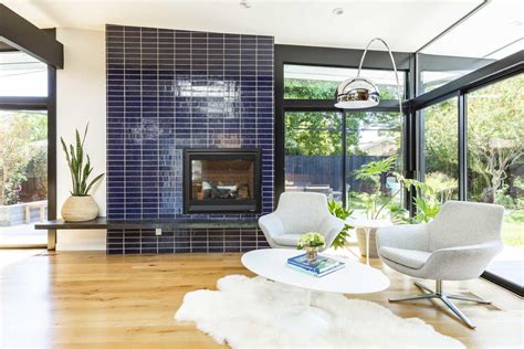 If you want a fireplace escape route make the fireplace either 2x1x3 or 2x2x3 (these dimensions are: 3 Hot Fireplace Tile Trends | Fireclay Tile