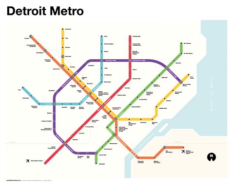 Cool Detroit Subway Map Transit Map Subway Map Rapid Transit Gambaran