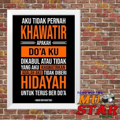 Jual Hiasan Dinding Kata Bijak Kode 002 Bingkai A4 Kab Padang