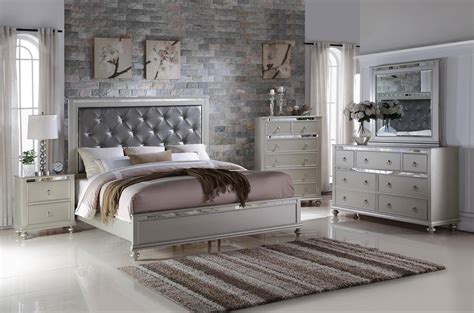 Soflex Kiana Grey Diamond Tufted Headboard Queen Bedroom