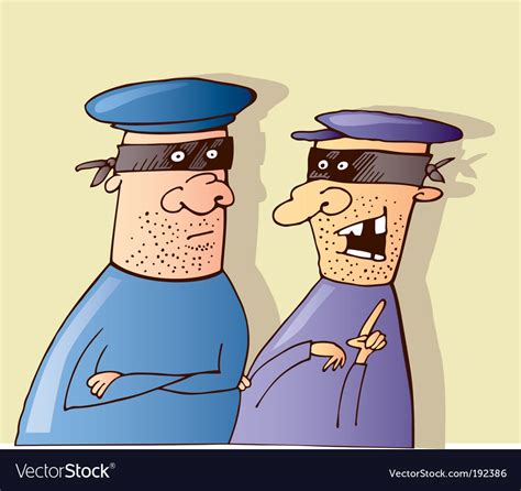 Two Thieves Royalty Free Vector Image Vectorstock