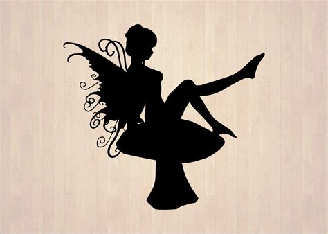 Cute Fairy Silhouette Svg