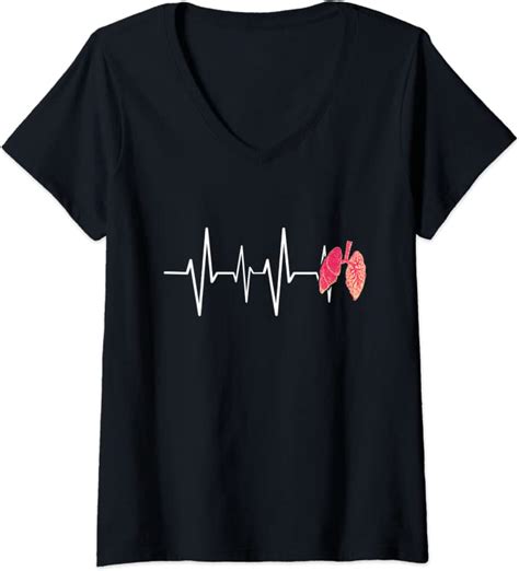 Womens Respiratory Therapist Gifts Intubation Lungs V Neck T Shirt