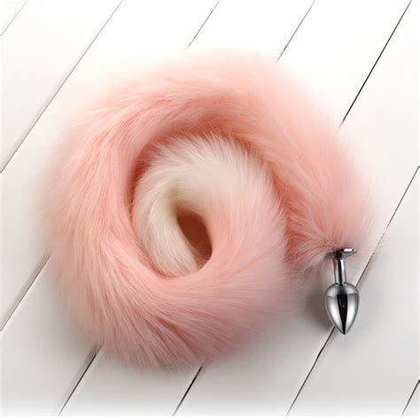 anime cosplay soft fox tail with stainless steel metal butt plug fetish fantasy couple life