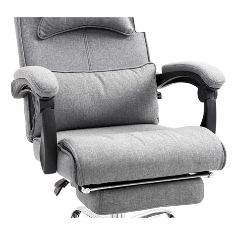 Premium Executive Reclining Computer Desk Chair With Footrest Headrest