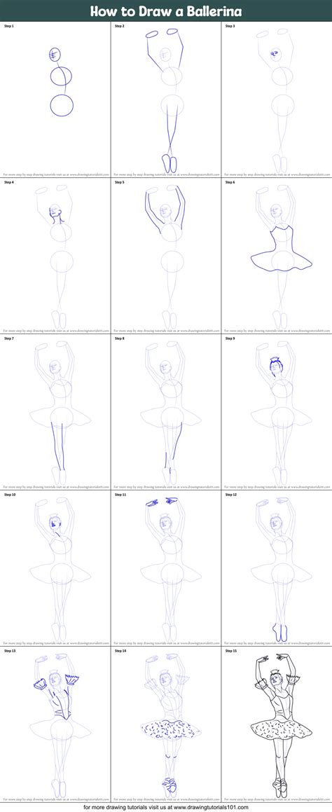 How To Draw A Ballerina Printable Step By Step Drawing Sheet