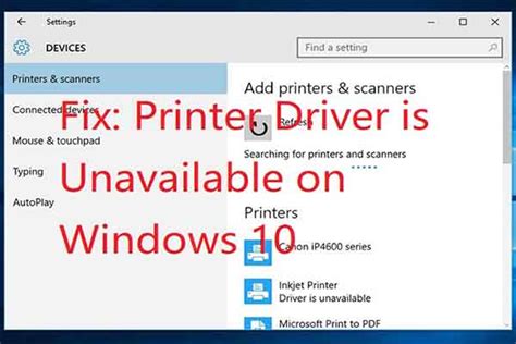 Quick Fix Printer Driver Is Unavailable Error On Windows 10 Minitool