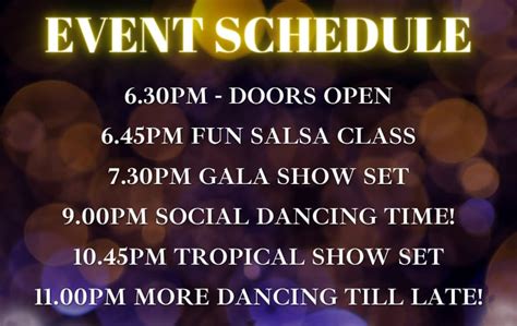 Summer Gala Schedule Tropical Soul Dance Studio